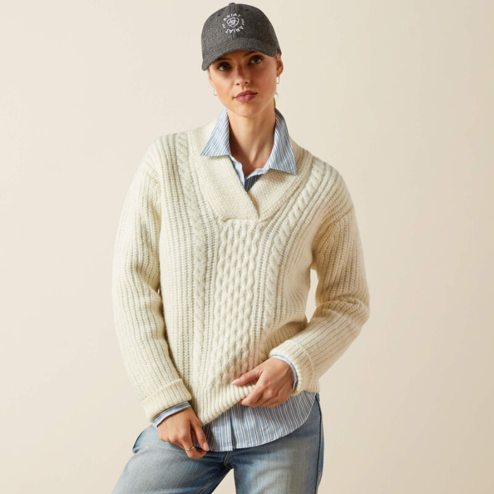 Ariat Ladies Arley Sweater in Off White