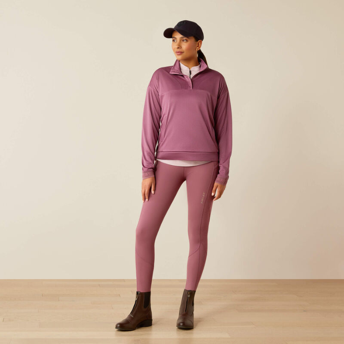 Ariat Ladies Breathe 1/2 Zip Sweatshirt in Tulipwood