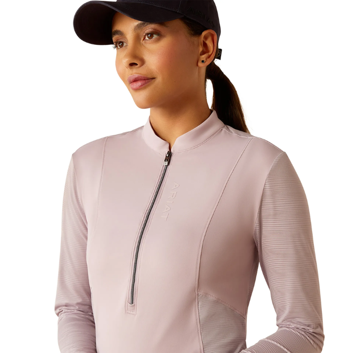 Ariat Ladies Breathe 1/4 Zip Baselayer in Sea Fog