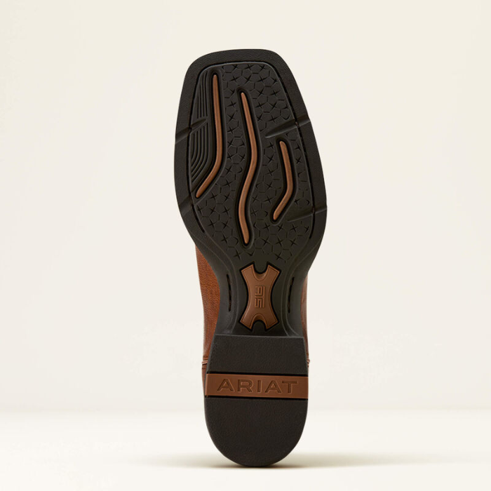 Ariat Ladies Round Up Wide Square Toe StretchFit Western Boot in Arizona Brown/Jade Green