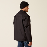 Ariat Mens Rebar Duracanvas Sherpa-Lined Coat in Black
