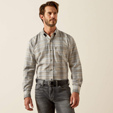 Ariat Men's Simmental Shirt in Grey Plaid