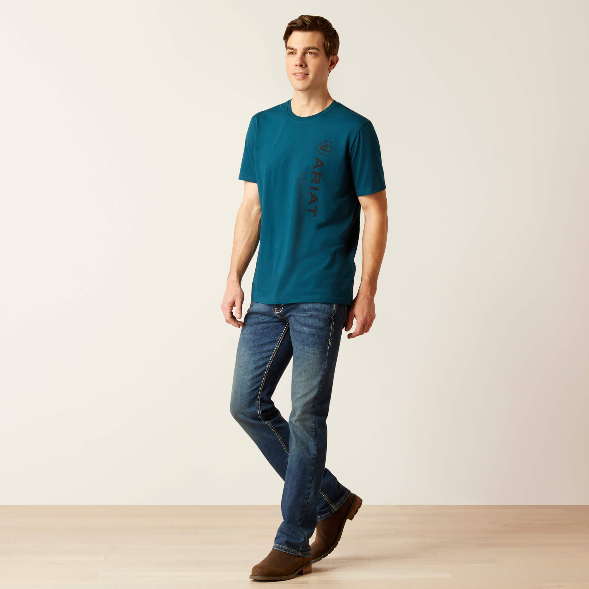 Ariat Mens Vertical Logo Short Sleeve T-Shirt