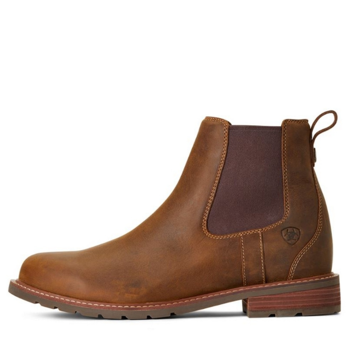 Ariat Mens Wexford H2O Boots in Weathered Brown