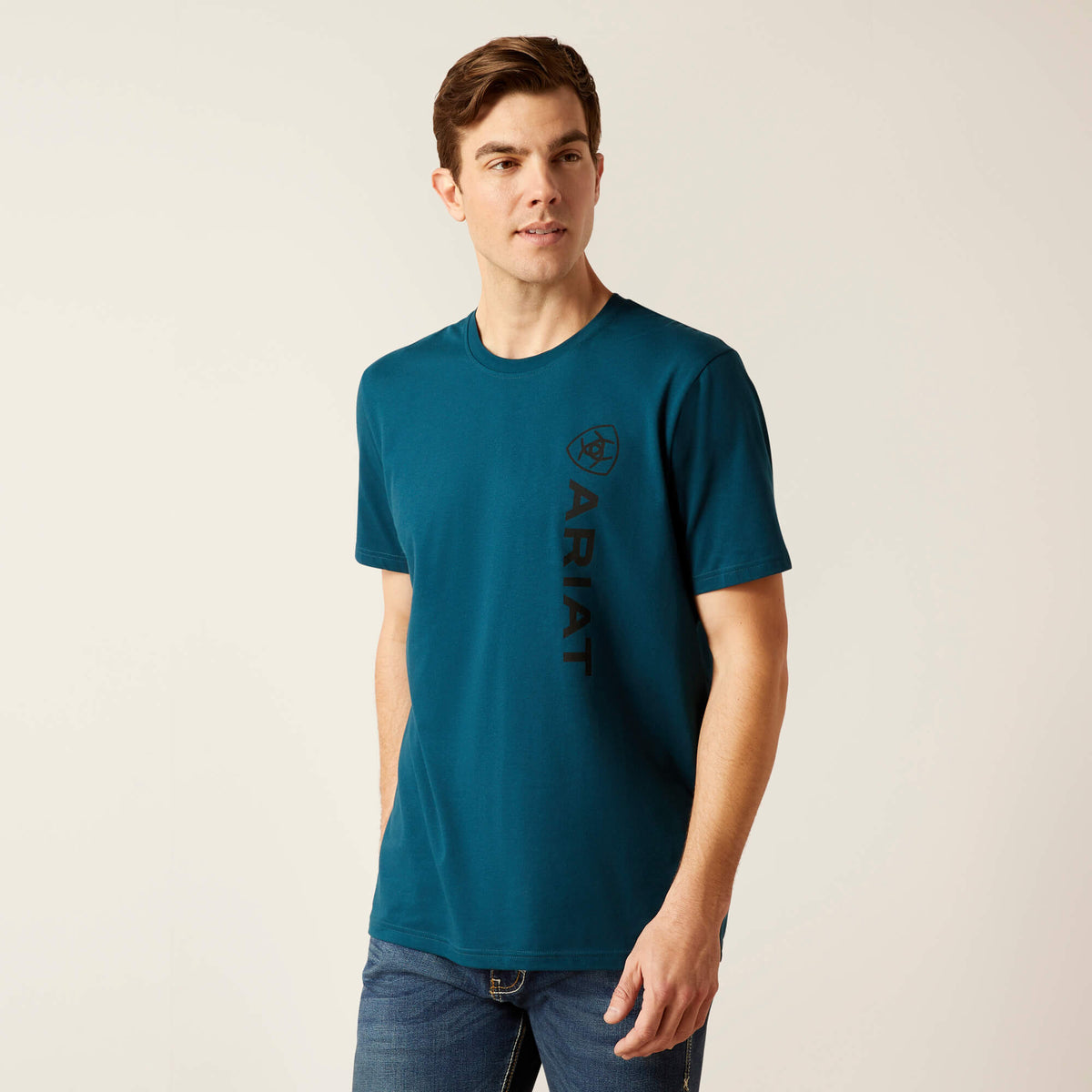 Ariat Mens Vertical Logo Short Sleeve T-Shirt