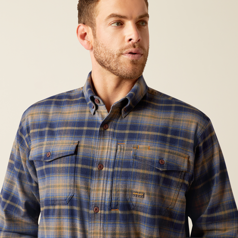 Ariat Mens Rebar Flannel Durastar Work Shirt