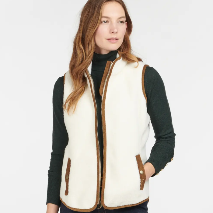 Barbour Burford Winter Fleece in Winter Pearl