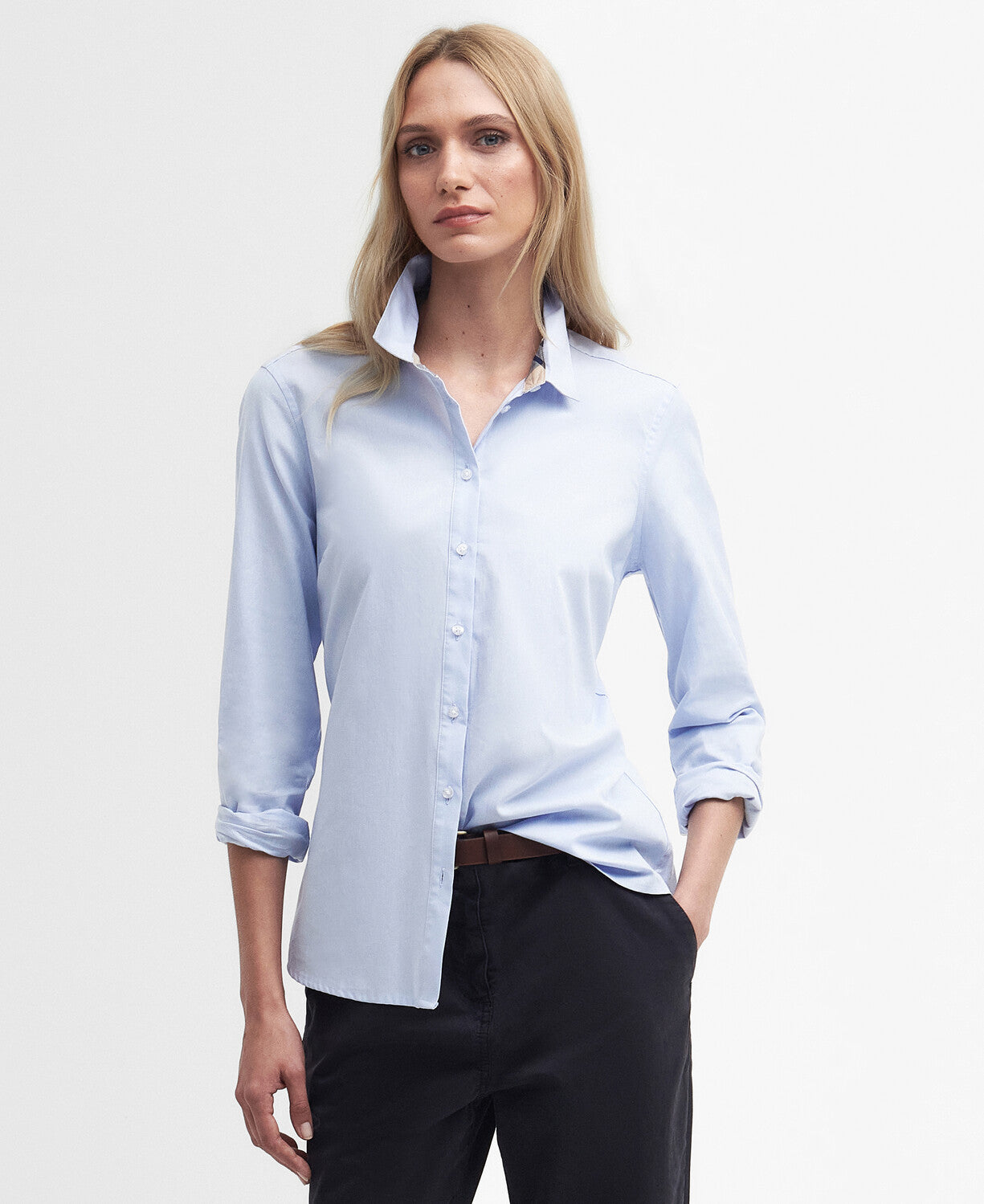 Barbour Ladies Derwent Shirt in Pale Blue