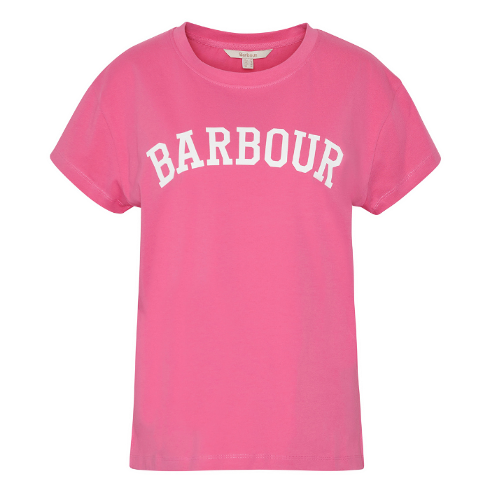 Barbour Ladies Northumberland Classic T-shirt in Rose Pink