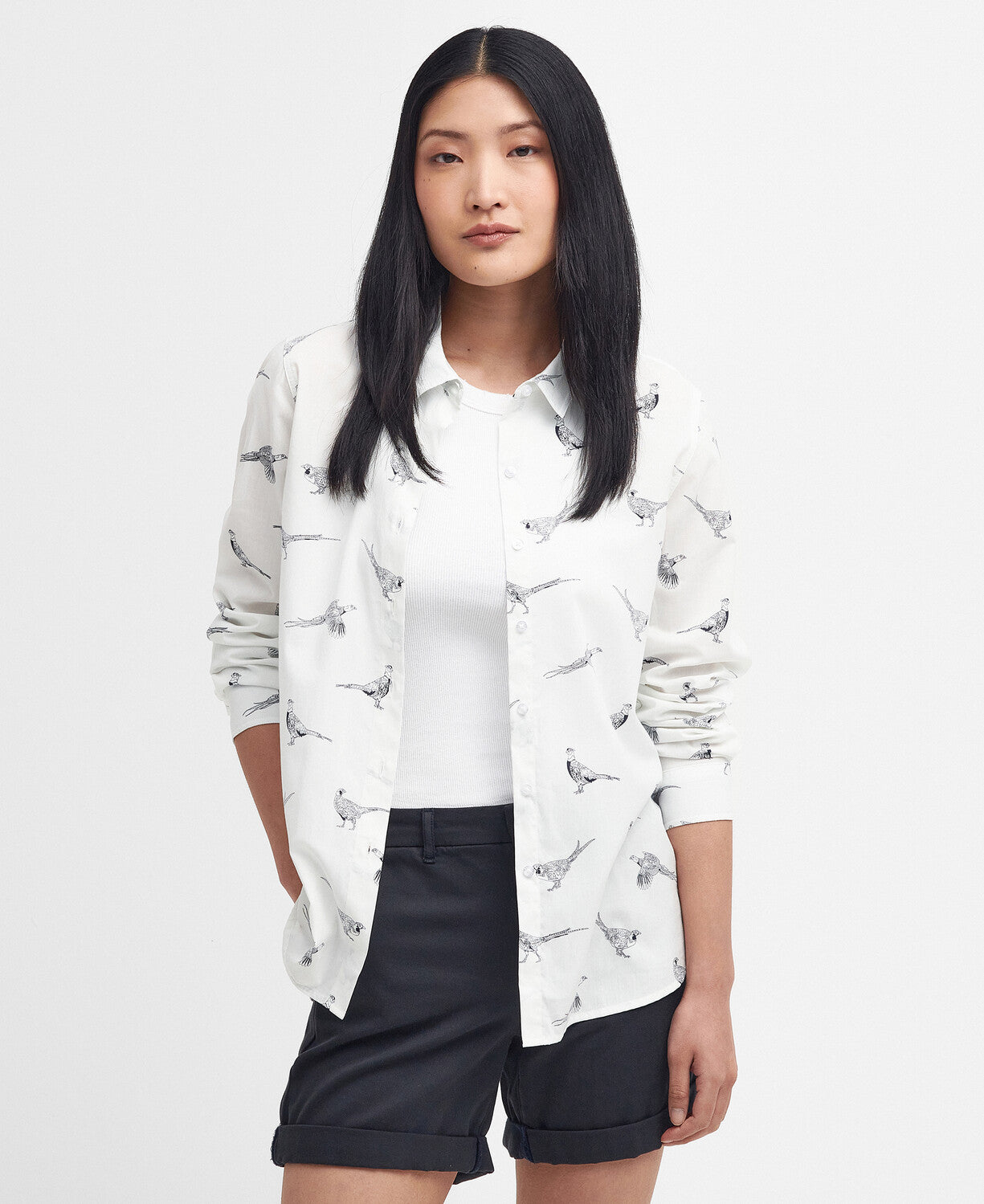 Barbour Ladies Safari Shirt in Pheasant Print