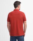 Reverse of Barbour Mens Hart Polo in Crimson