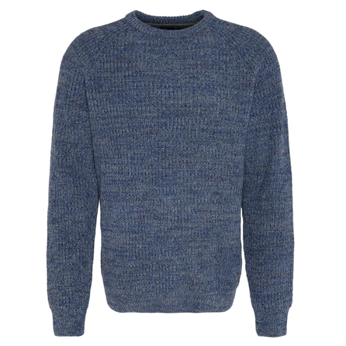 Barbour Mens Horseford Crew Neck Jumper in River Blue