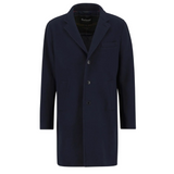 Barbour Mens Kirkbridge Wool Coat in Navy