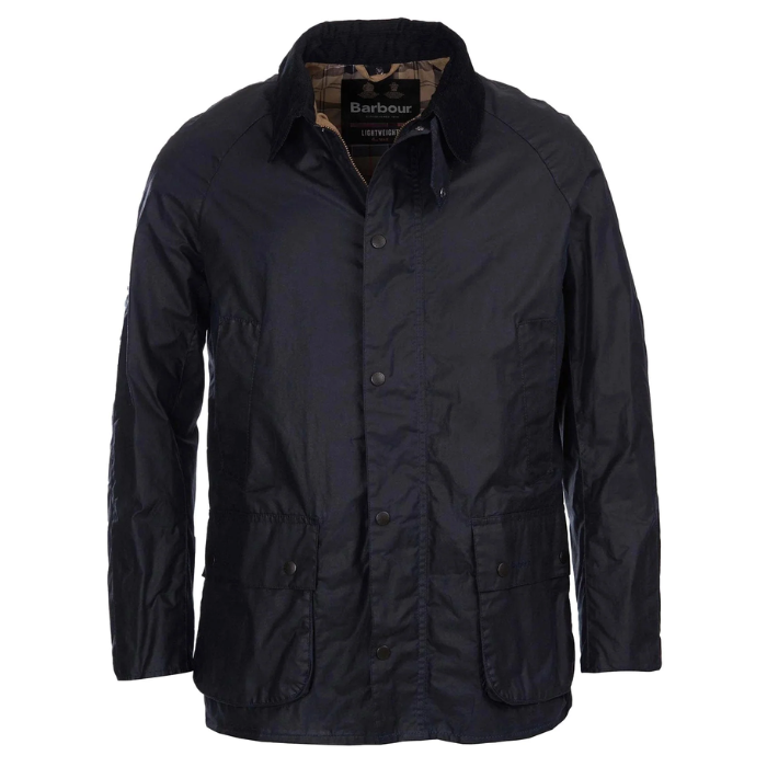 Barbour Mens Lightweight Ashby Wax Jacket in Royal Navy