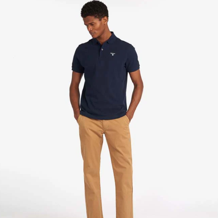 Barbour Mens Original Sports Tailored Polo in Navy