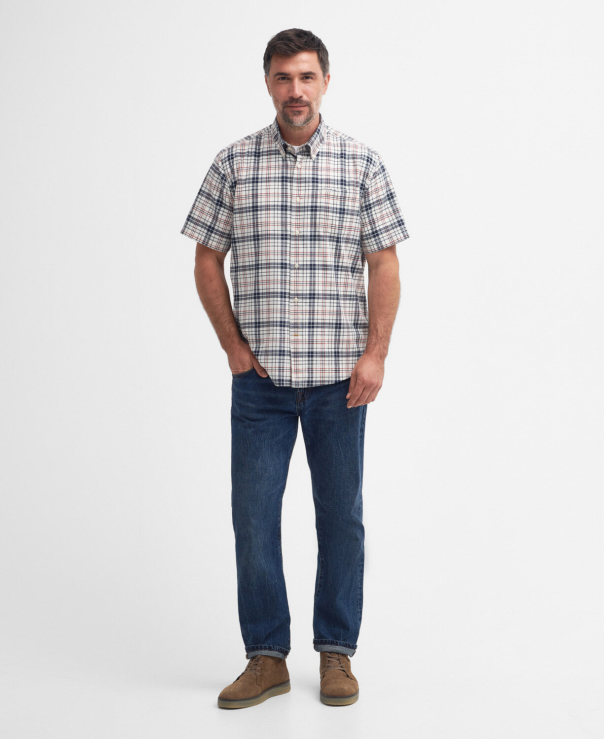 Man Wears Barbour Mens Drafthill Short Sleeve Shirt