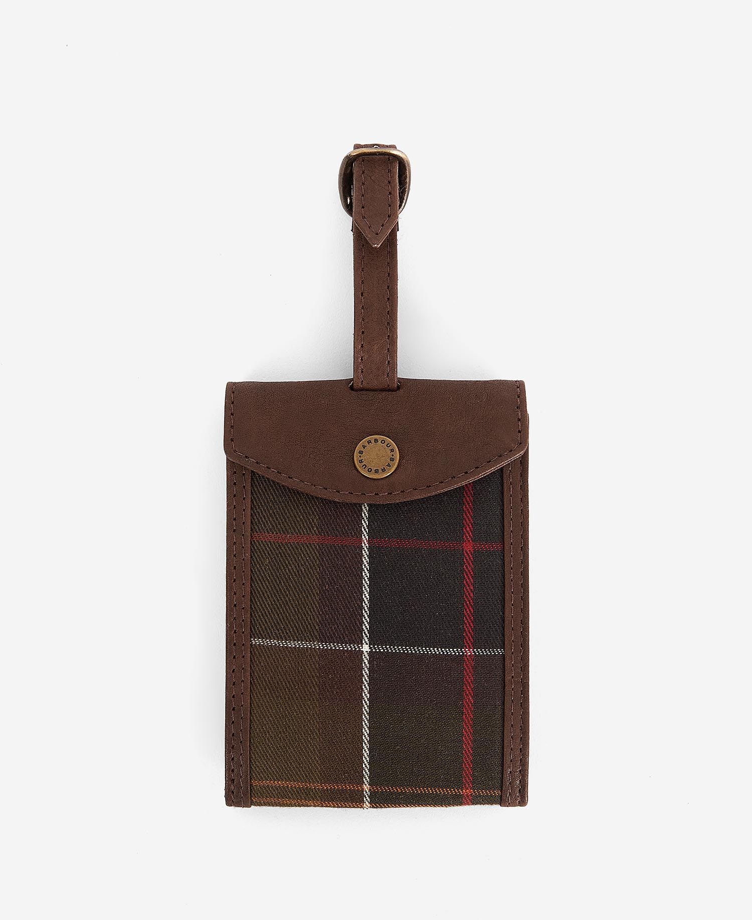 Barbour Mens Leather & Tartan Travel Gift Set