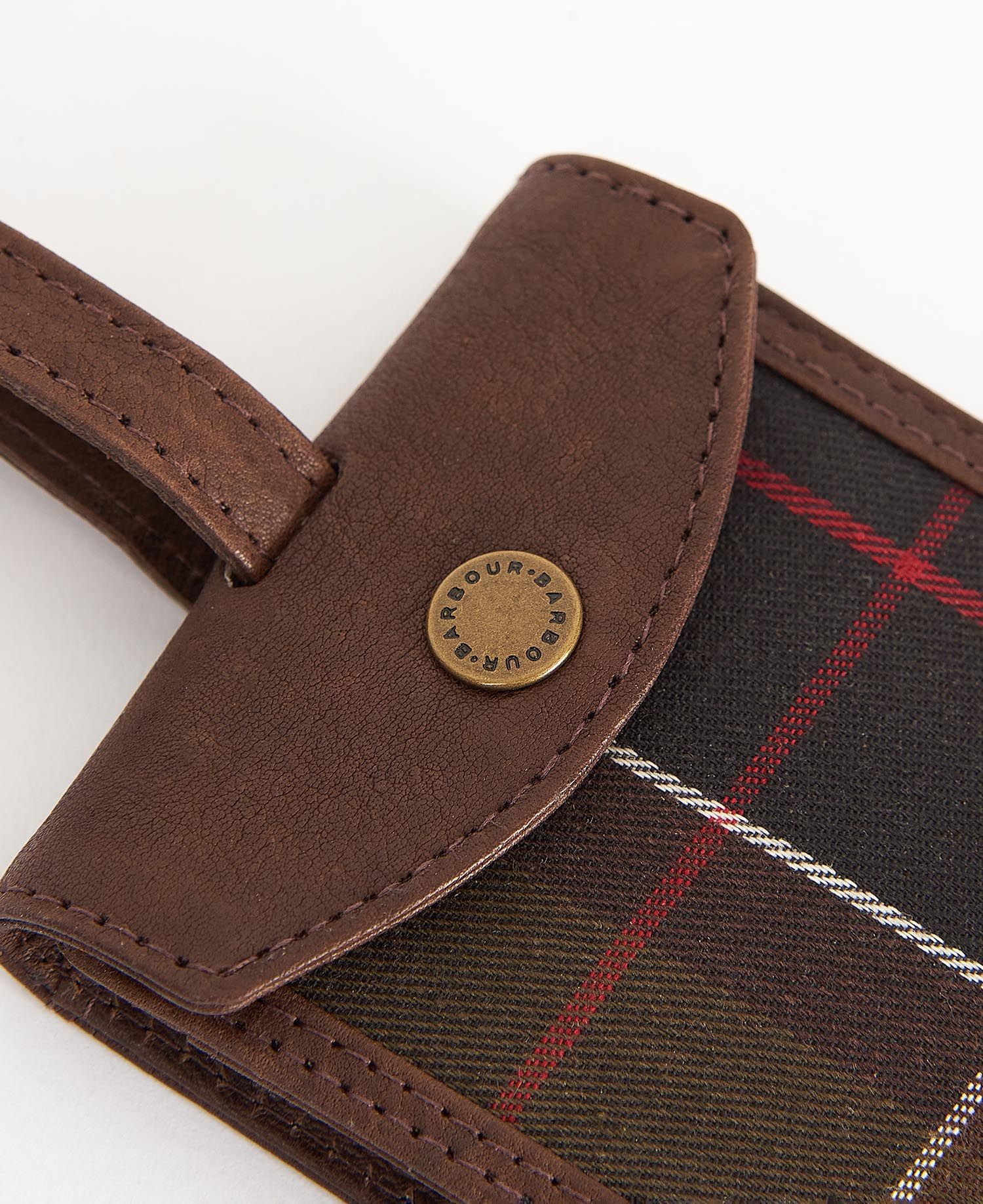 Barbour Mens Leather & Tartan Travel Gift Set