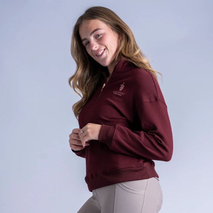 Blackfort Equestrian Ella Quarter Zip in Burgundy