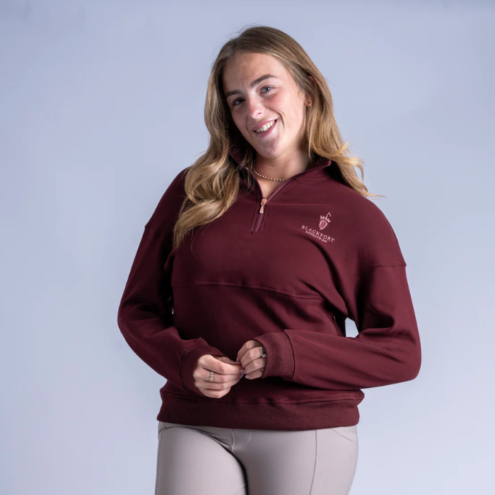 Blackfort Equestrian Ella Quarter Zip in Burgundy