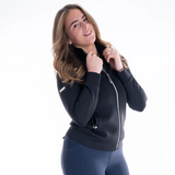 Blackfort Equestrian Jenny Zip Up in Black and Silver