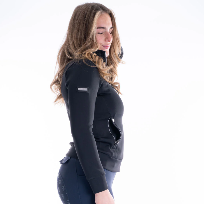 Blackfort Equestrian Jenny Zip Up in Black and Silver