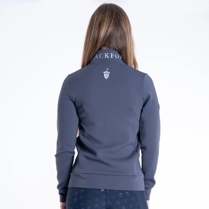 Blackfort Equestrian Jenny Zip Up in Navy and Silver
