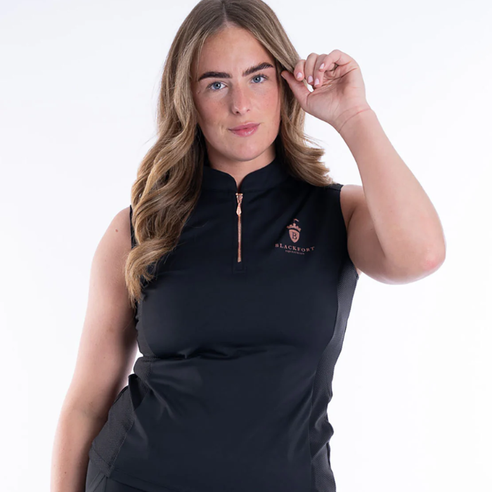 Blackfort Equestrian Mesh Sleeveless Baselayer in Black
