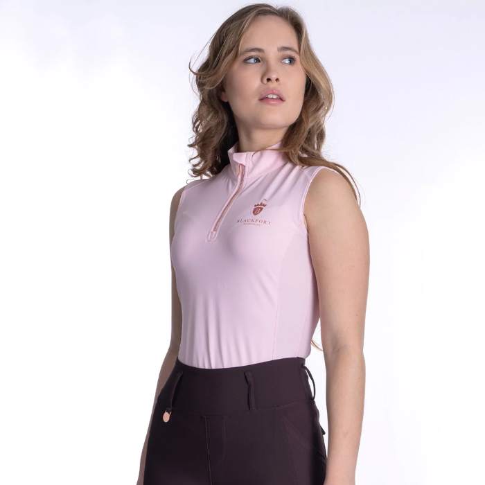 Blackfort Equestrian Mesh Sleeveless Baselayer in Light Pink