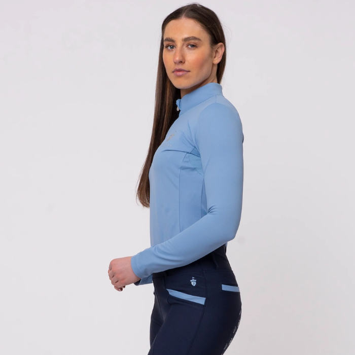 Blackfort Ladies Cool Mesh Long Sleeve Baselayer in Corn Blue