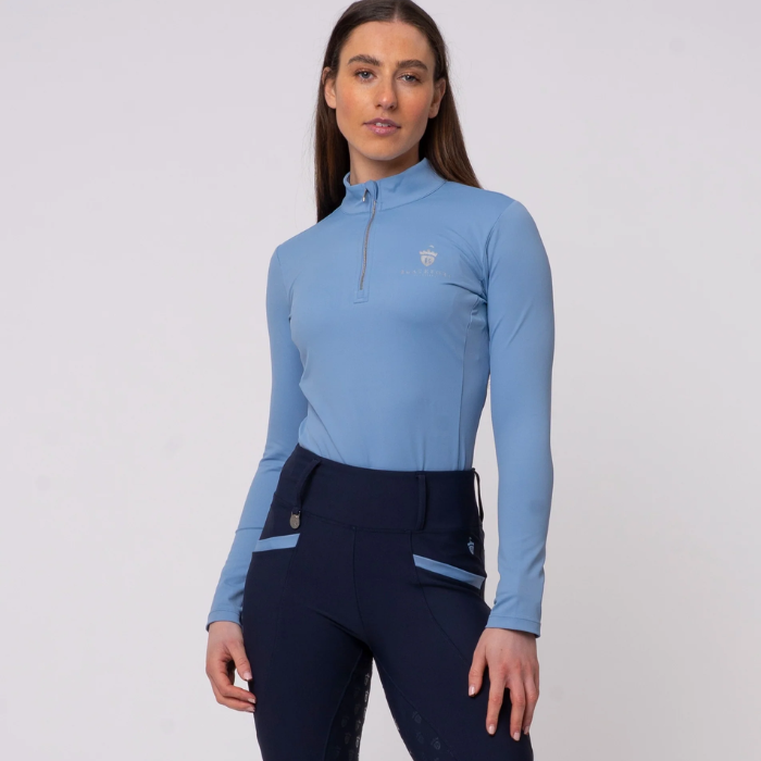 Blackfort Ladies Cool Mesh Long Sleeve Baselayer in Corn Blue