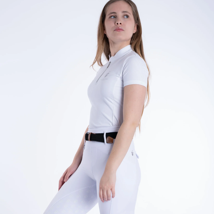 Blackfort Ladies Show Shirt in White/Silver