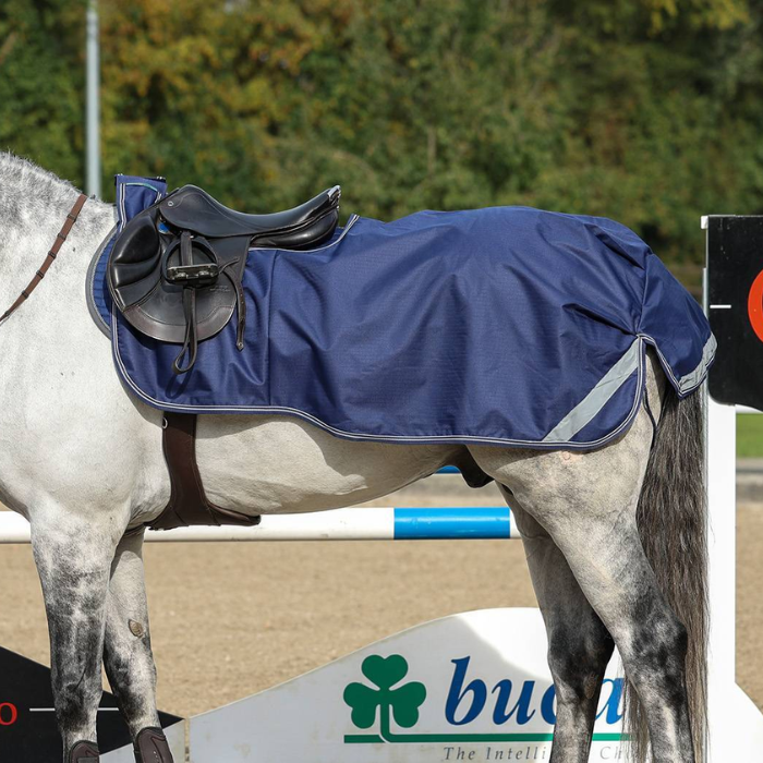 Bucas Riding Rug in Navy/Silver