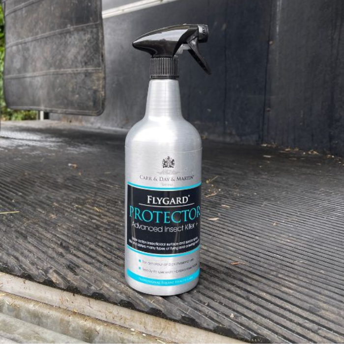 Bottle of Carr & Day & Martin FlyGard Protector in a Horsebox