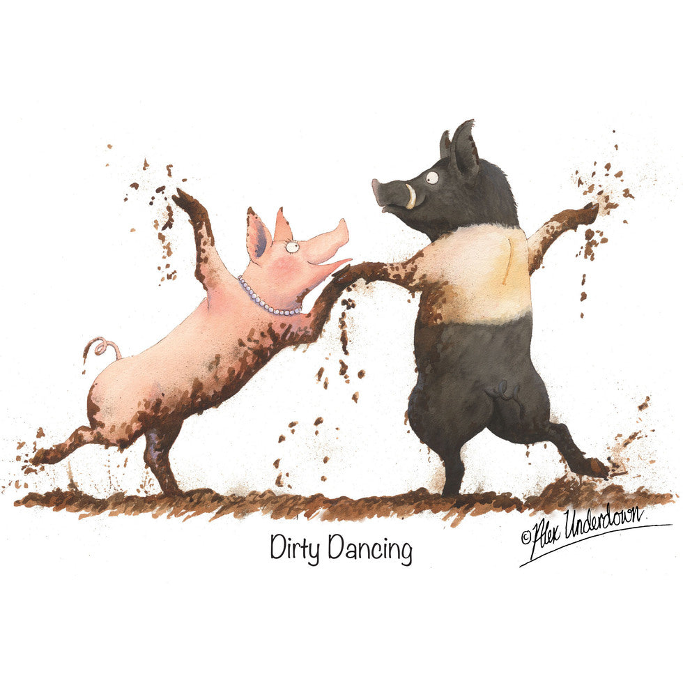 'Dirty Dancing' Greetings Card By Alex Underdown