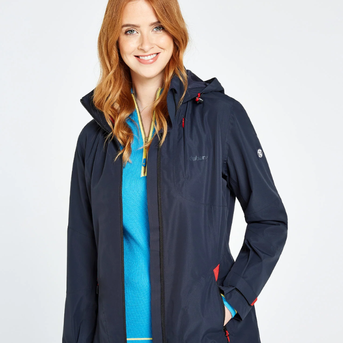 Unzipped Dubarry Ladies Capeclear Waterproof Jacket in Navy