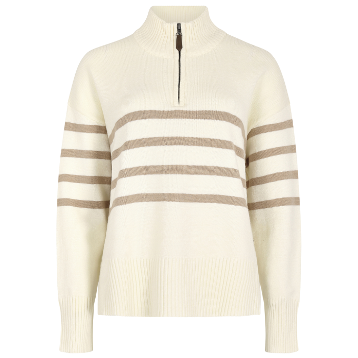 Dubarry Ladies Fonthill Quarter Zip Sweater in Oyster