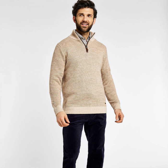 Dubarry Mens Killimor Sweater in Oat | Eland Lodge