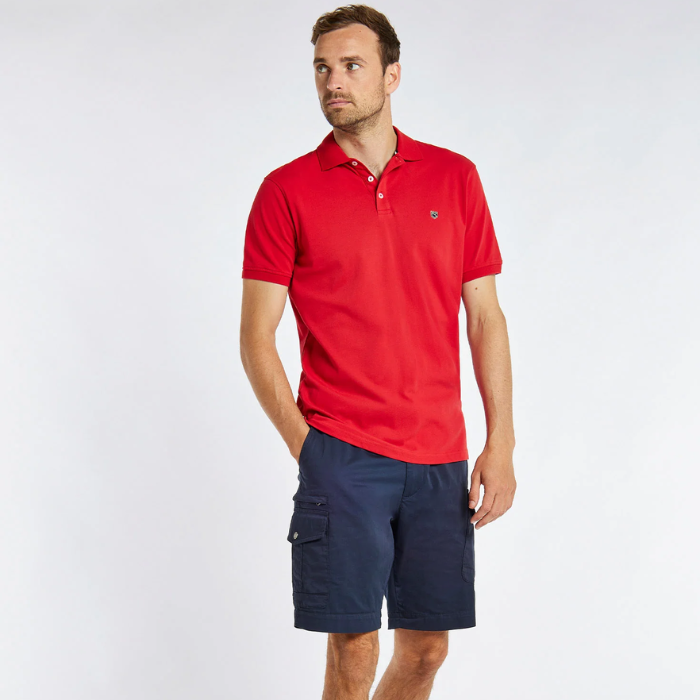 Dubarry Men's Quinlan Polo Shirt in Engine Red | Eland Lodge