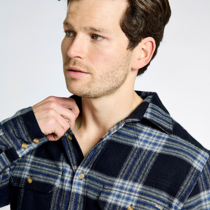 Dubarry Townley Men's Hunting Check Shirt in Indigo