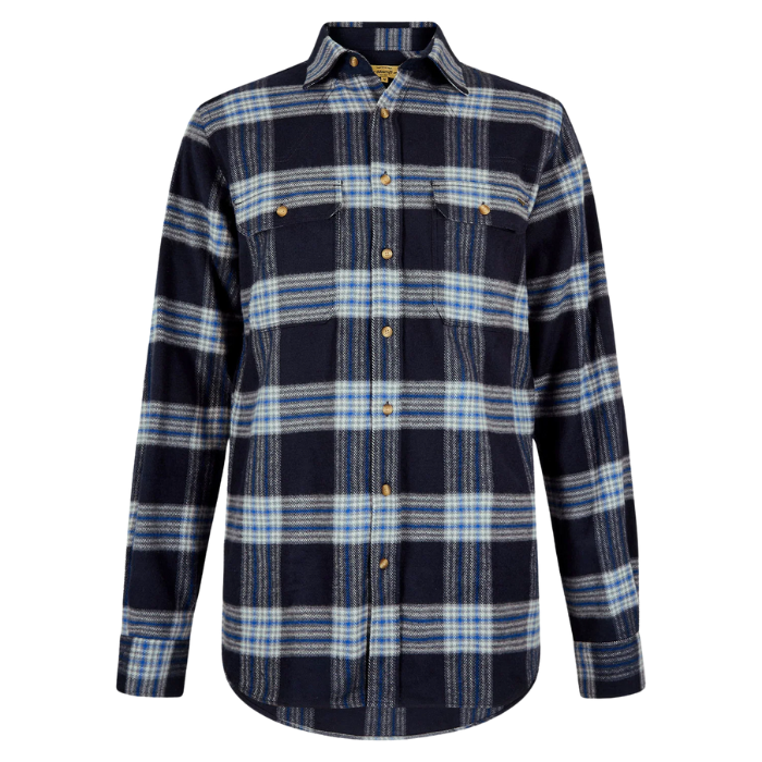 Dubarry Townley Men's Hunting Check Shirt in Indigo