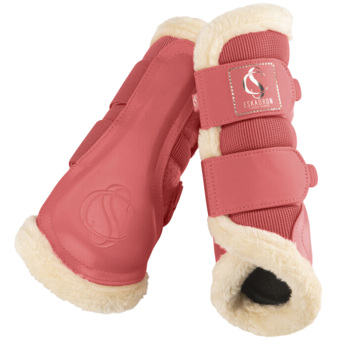 Eskadron Classic Sports Mesh Faux Fur Tendon Boots in Coral Blossom