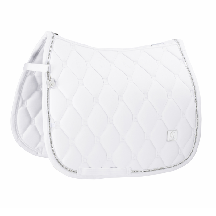 Eskadron Classic Sports Softshell Crystal Saddle Pad in White