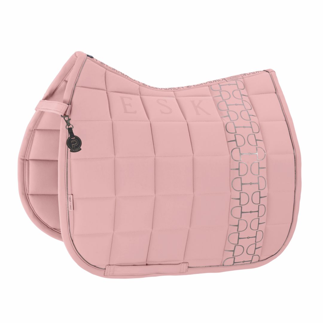 Eskadron Platinum 25 Big Square Softshell Saddle Cloth - Dressage Cut in Soft Rouge