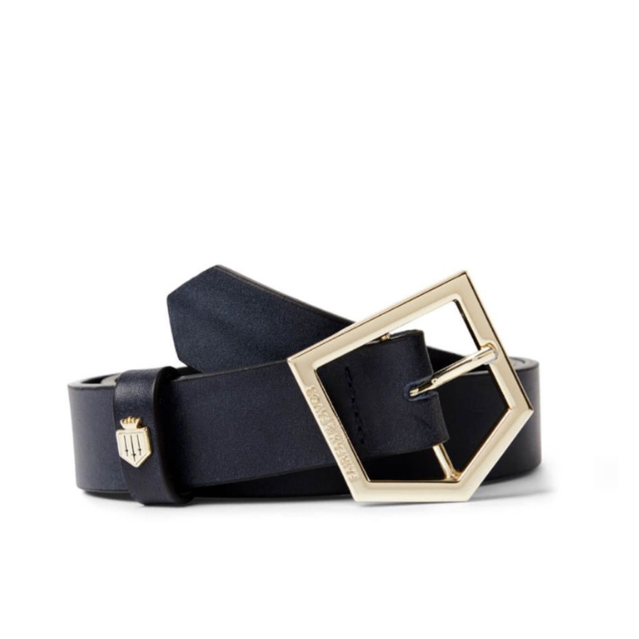 Fairfax & Favor Ladies Sennowe Suede Belt - Navy Leather | Eland Lodge