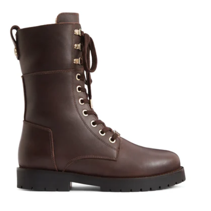 Fairfax & Favor Ladies Shearling Lined Anglesey Boots in Mahogany Leather