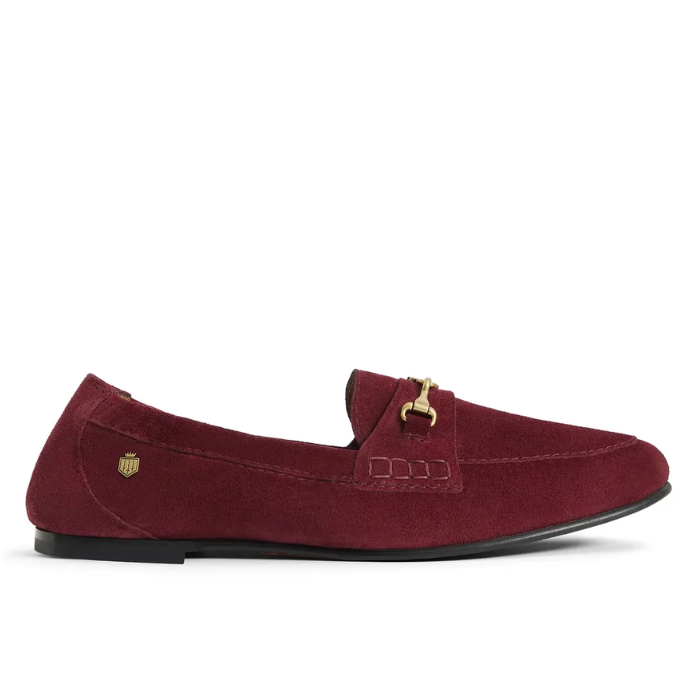 Fairfax & Favor Newmarket Loafer in Ruby Suede