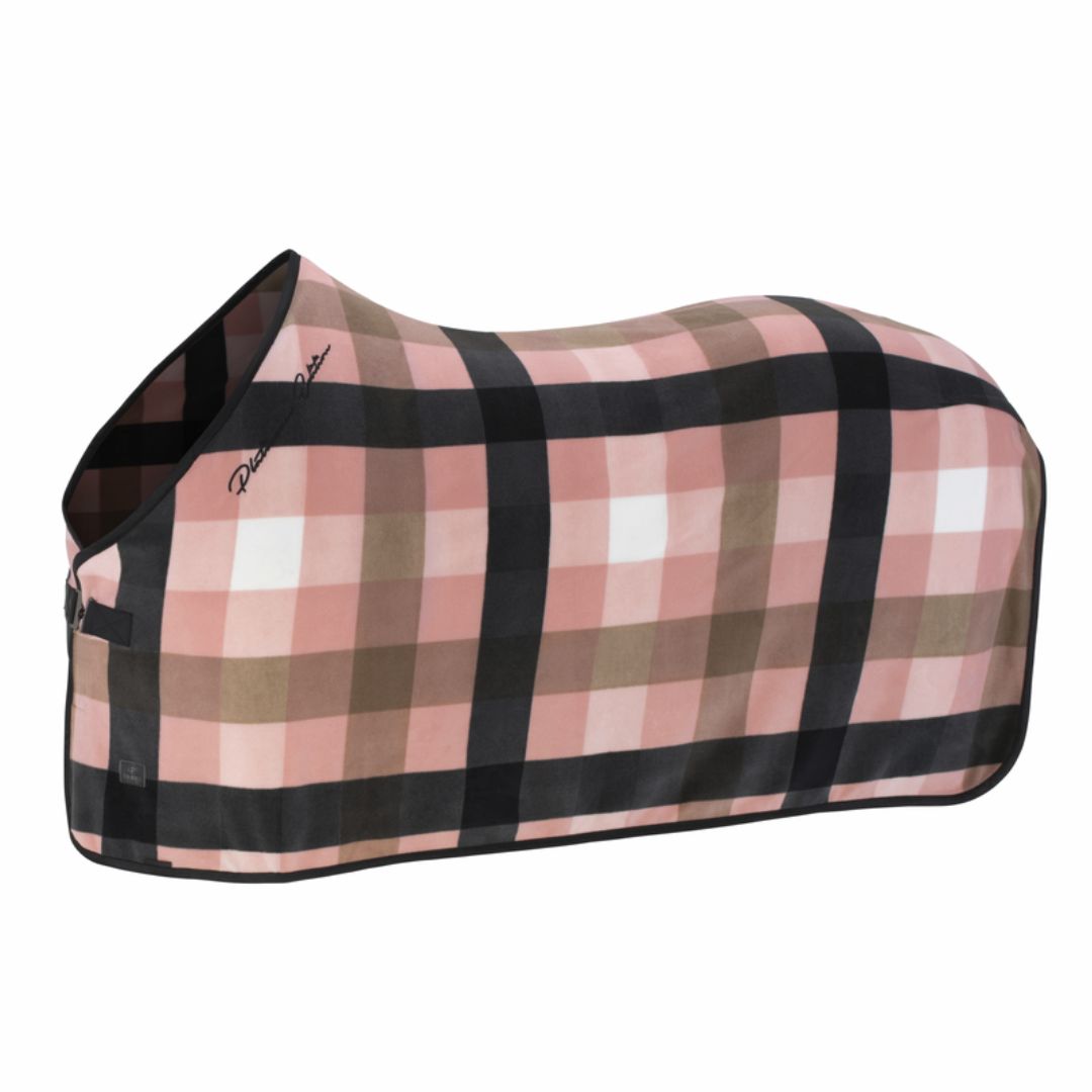 Eskadron Check Fleece Sweat Rug in Soft Rouge
