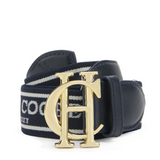 Holland Cooper Burghley Logo Riding Belt in Ink Navy 