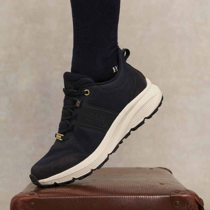 Holland Cooper Burghley Waterproof Trainer in Ink Navy